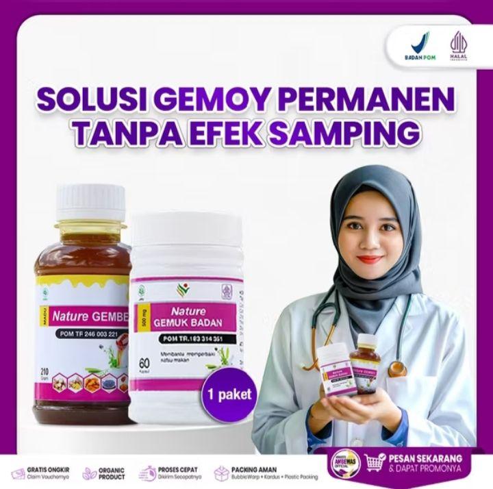 Vitamin Obat Gemuk Nature Herbal BPOM 60 Kapsul Suplemen Penggemuk Badan Permanen Penambah Nafsu Makan Pria Wanita Dewasa