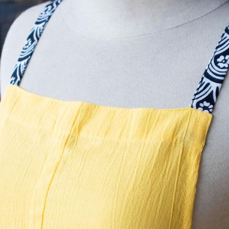 Linen apron masak (Yellow) 4