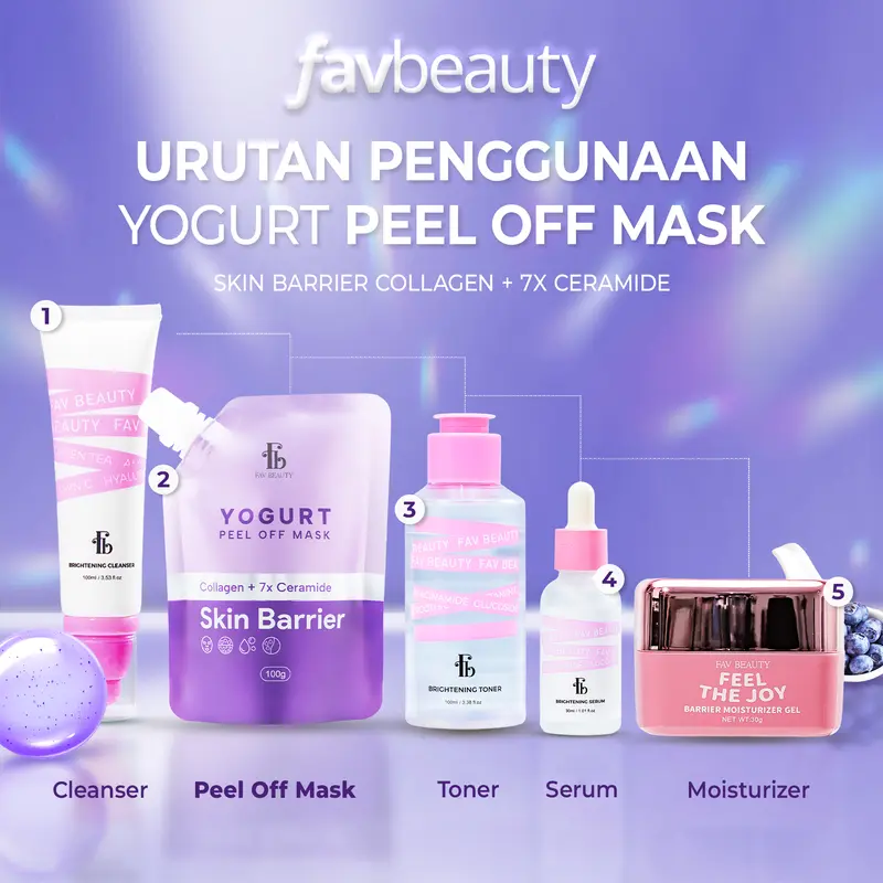 FAV Beauty Yogurt Skin Barrier Peel Off Mask Collagen + 7x Ceramide 4