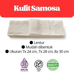 Kulit Samosa Sambosa Lentur Mudah Dibentuk Ukuran 7x24 cm 7x28 cm 8x30 cm Halal Indonesia Premium Quality