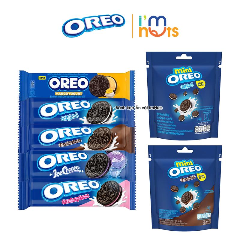 Bánh Quy Oreo Kẹp Kem Đủ Vị Dạng Cây Và Túi Mini