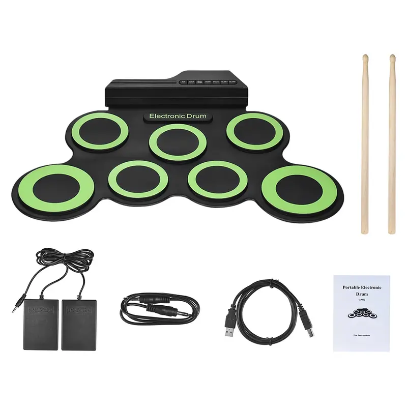 Drum Perkusi Elektrik Portable DTX 7 Pad Usb Power 3