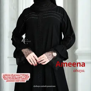 LAUNCING PAYDAY SEP [ AMEENA ABAYA ] black remaja by zainab collection