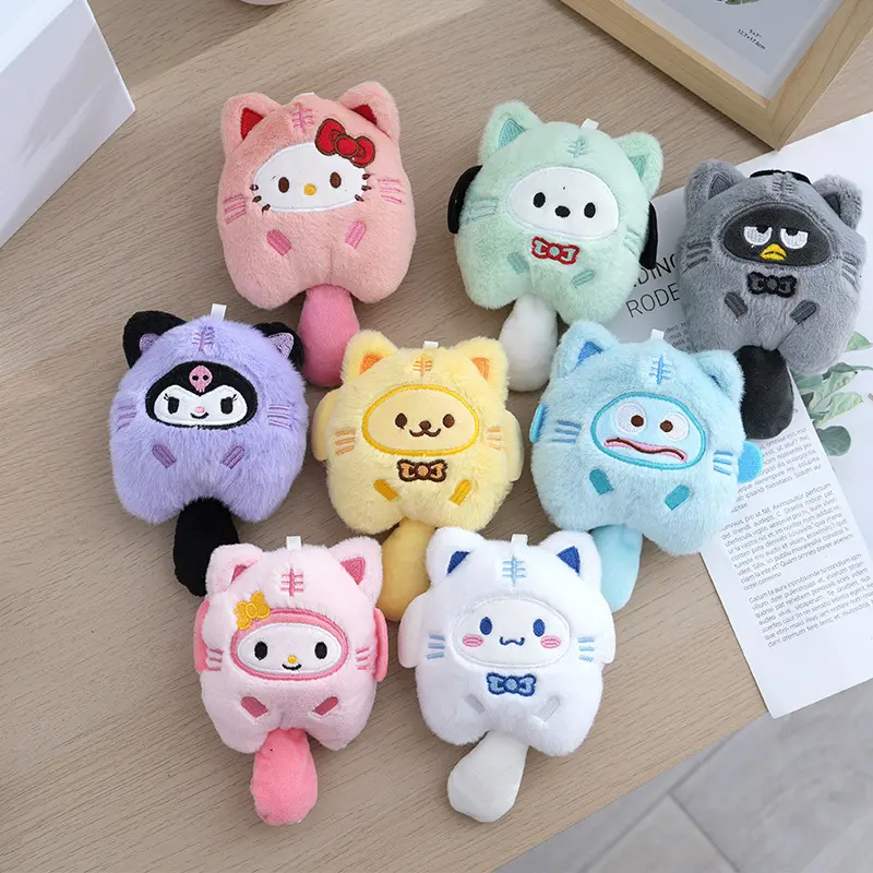 Dây Chuyền Chìa Khóa Sanrio, Đồ Chơi Nhồi Bông Mềm, Kuromi Và Melody Dễ Thương, Móc Chìa Khóa Thú Nhồi Bông, Mặt Dây Chuyền Túi Sách Hoạt Hình, Phụ Kiện Trang Trí Nhà Cửa Sanrio, Búp Bê Nhồi Bông Thích Hợp Làm Quà Tặng Bé Gái, Women Titan 1