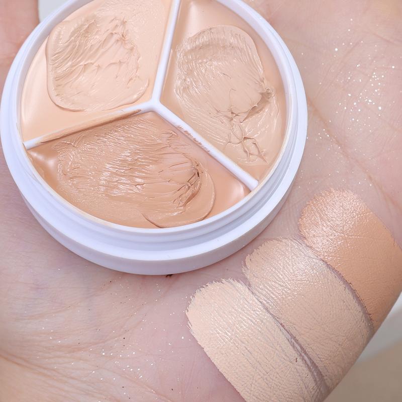 Product Introduction of 3 Colors Concealer Palette Face Contour Corrector Moisturizing Full Coverage Spots Dark Circles Concealer Makeup 17