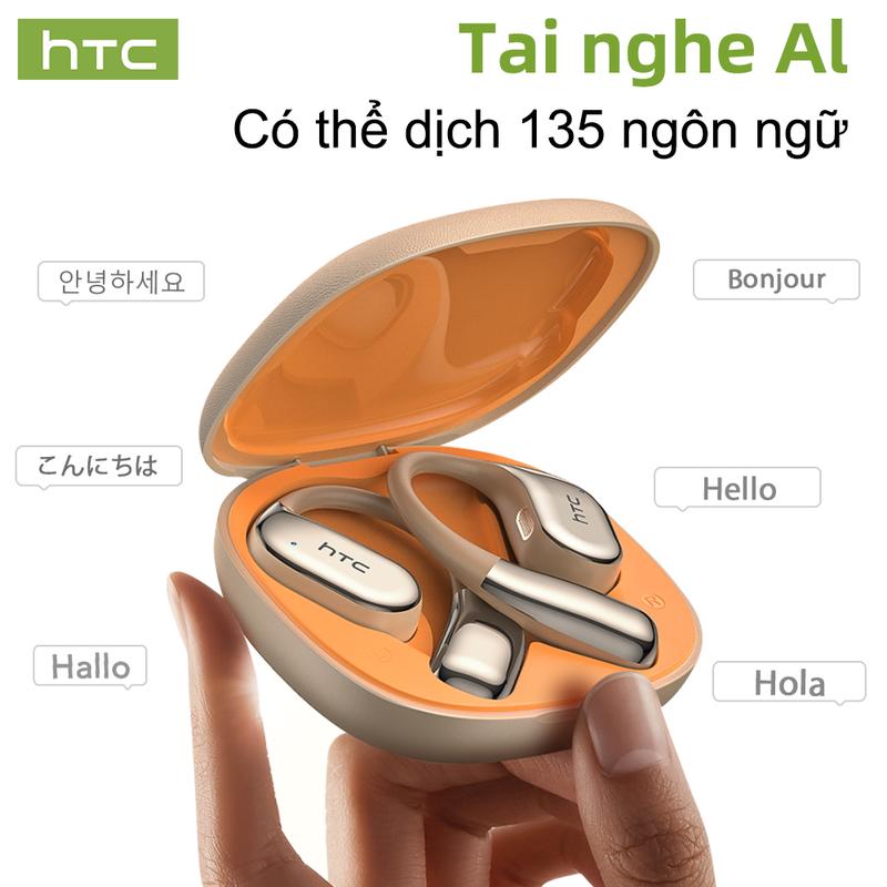 Tai nghe NE39 OWS, HTC, Tai nghe đồng thời thông minh AI, có thể dịch 135 ngôn ngữ, Thiết Kế Chống Nước, Chất Lượng Âm Thanh HIFI, Tùy chọn nhiều màu sắc, Gọi HD, Chất lượng âm trầm tuyệt vời, Đi kèm với bảo hành 2 năm