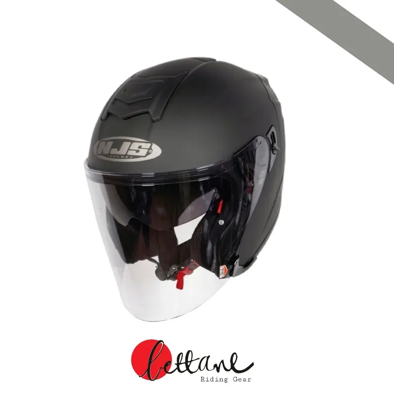 Helm NJS Half Face Kairoz DV Solid Double Visor dengan Sistem Tali Pengikat Microlock untuk Sepeda Motor - Motorcycle 4