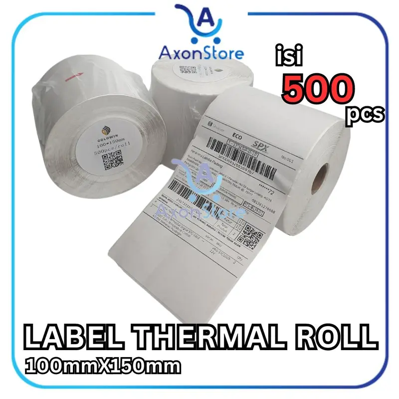 Label Thermal Barcode 100 x 150 mm 500pcs Sticker Resi 4x6 100x150 0