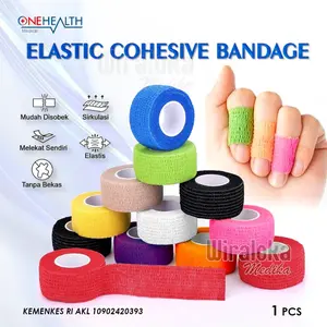 Pilih Warna - ONEHEALTH Elastic Cohesive Bandage 2,5cm x 4,5m Perban Elastis Cohesif / Wrist Tape / Finger Tape | WIRALOKA
