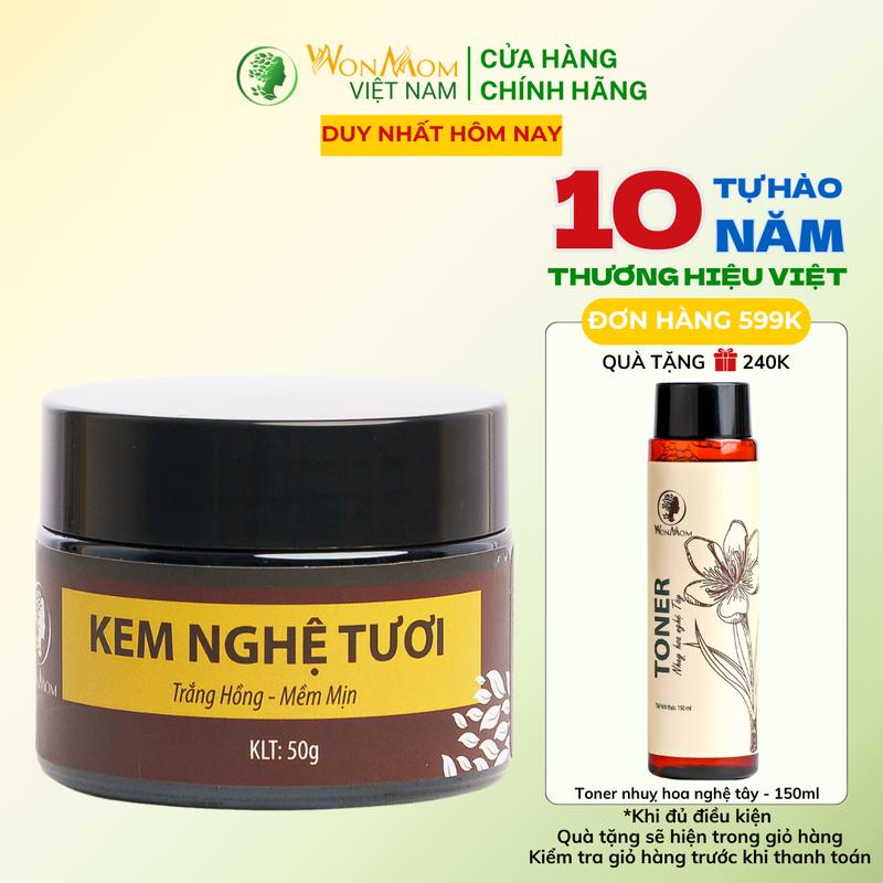  Kem nghệ tươi Làm Đẹp Da Làm Trắng Da Ngăn Ngừa Thâm Sạm  Chăm Sóc Da Nữ Wonmom 50g Skincare Women kem  nghệ trị nám 