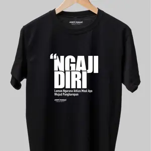 Kaos Tulisan Sunda Ngaji Diri Baju Distro Jampe Pamake