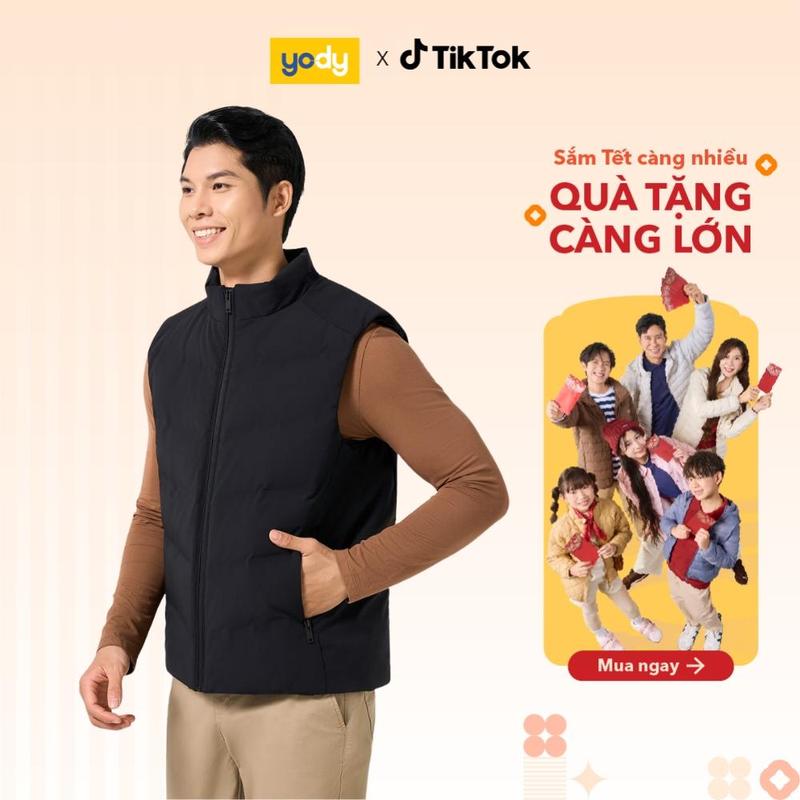 YODY Áo Phao Vip Nam Gile Ép Bonding Cổ cao 3cm Ấm Áp Trẻ Trung PVM7007