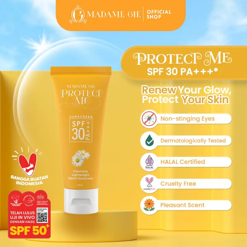 Sunscreen Madame Gie Protect Me SPF 30 PA+++ With Calendula Double Protection 4