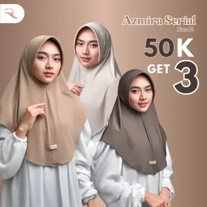 Paket Hemat 3 pcs Hijab Bergo Sport AZMIRA Serial Size M