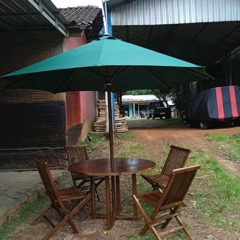 Meja Payung Outdoor Kayu Jati Furniture kursi terascantik 1