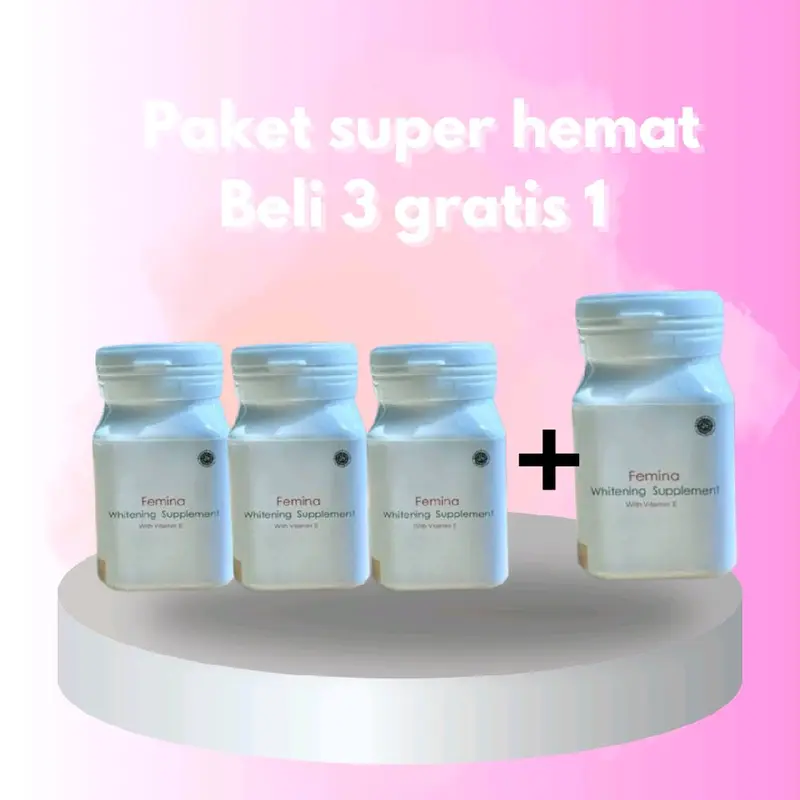 [TERLARIS] SUPLEMEN FEMINA WHITENING GLUTATHIONE | MEMUTIHKAN KULIT DAN WAJAH | MENCERAHKAN 6