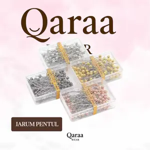 Qaraa Wear Jarum Pentul ISI 20pcs Mika Stainless Anti Karat  -  Tahan Lama, Desain Elegan, Untuk Jilbab/Kerudung