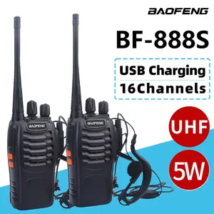HT Baofeng BF 888S/ Baofeng Handy Talky Radio HT/ Antena Radio HT Baofeng 888S/ Radio HT Walkie Talkie Walky/ Handy Talky Baofeng Satu Pasang Murah - Hitam Single Unit