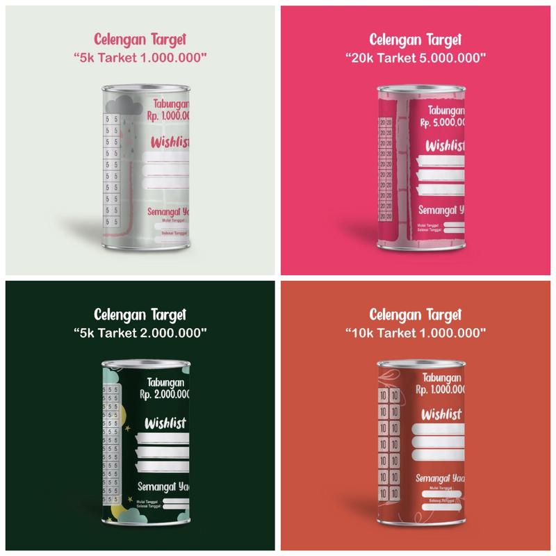 BISA COD !! Celengan Target Medium Uang Anak-anak 2