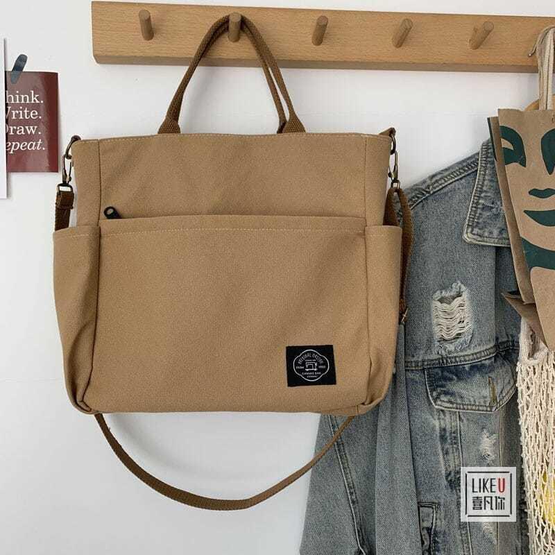 Product Introduction of New Arrival Canvas Tote Handbag Simple Large capacity single shoulder Bag messenger bag for men and women 26