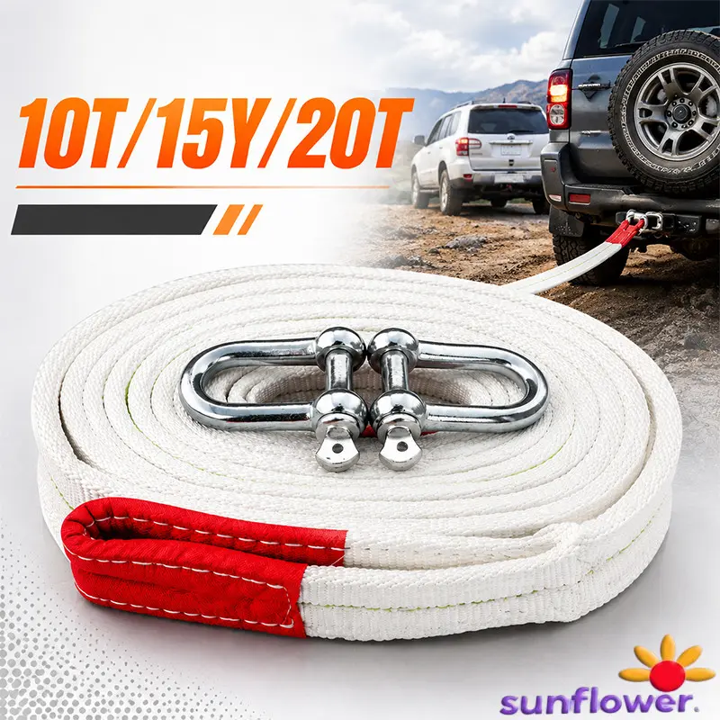 Tali Penarik Mobil 10/15/20 Ton/7m – Tali Rescue dengan Klem Tebal