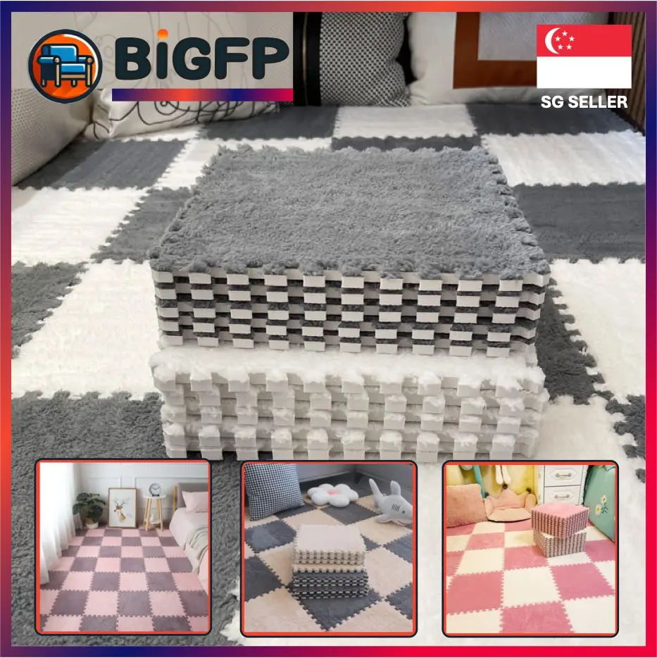 Splicing Mat Kid Mat Carpet Anti-collision Sound Insulation EVA Carpet Fluffy Floor Mat Home Decor