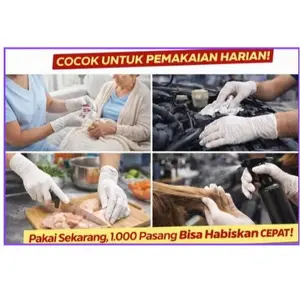 Sarung tangan steril tanpa bedak/Powder free panjang 12 inch