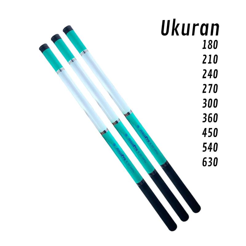 Aquapro - Joran Tegek Lentur Ukuran Panjang 1.80M-6.30M Kualitas Tinggi Super Ringan Serat Kaca Keras Tangan Pancing Portabel Teleskopik High Quality Produk Alat pancing Ikan 2