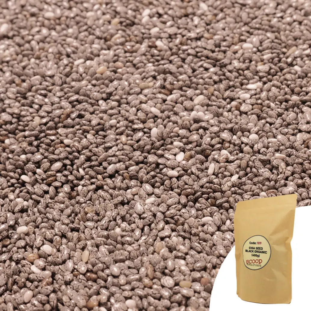 Organic Black Chia Seeds Pouch 400G
