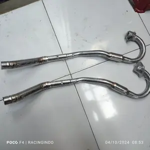 pipa leher knalpot crf klx wr 155 d tracker inlet