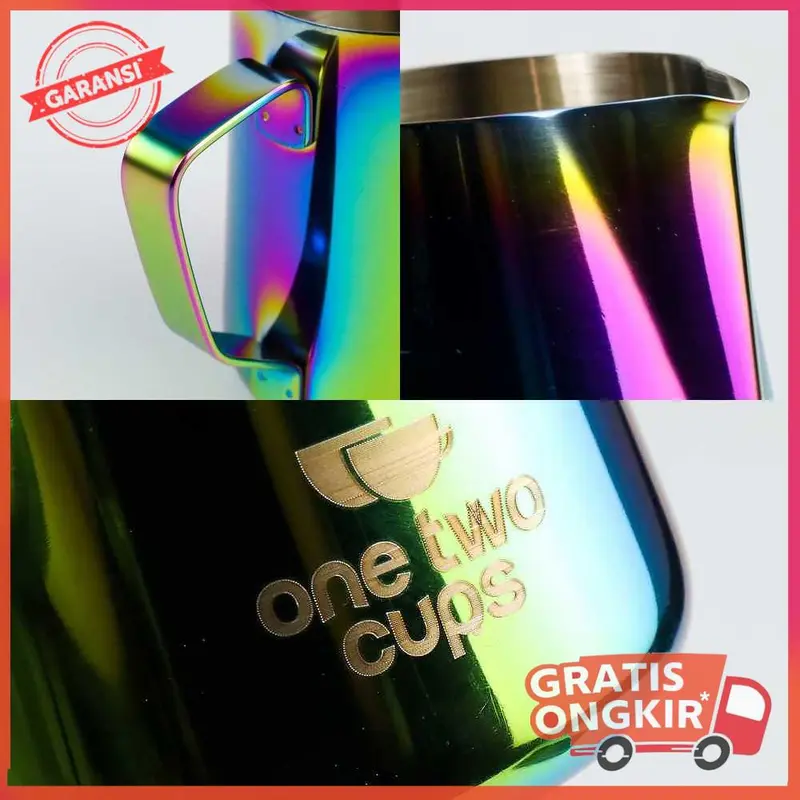 Gelas Milk Jug Kopi Latte Art Rainbow Stainless - 10084 2
