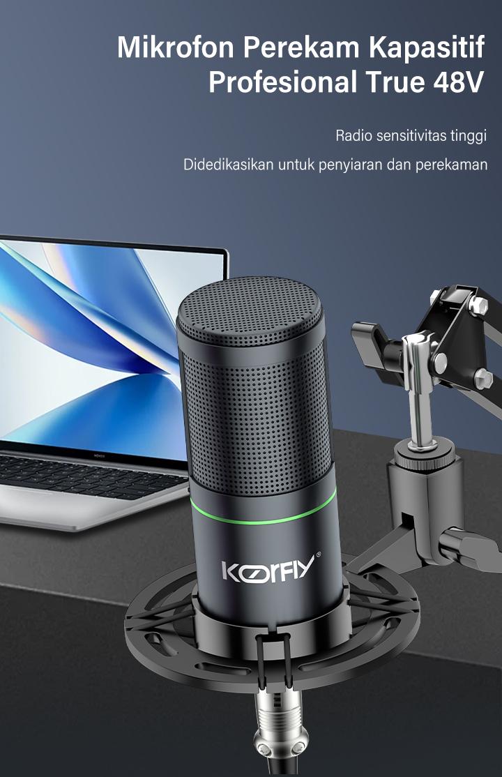 Product Introduction of koorfly-KF01 sound card ZX320 mic set Audio Bluetooth External Peralatan Bernyanyi atau siaran langsung dengan headphones dan microphone 40