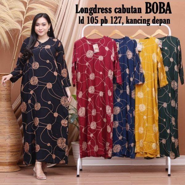 Product Introduction of longdress panjang ibu muda kekinian / daster wanita dewasa kancing dada aneka motif cantik 7