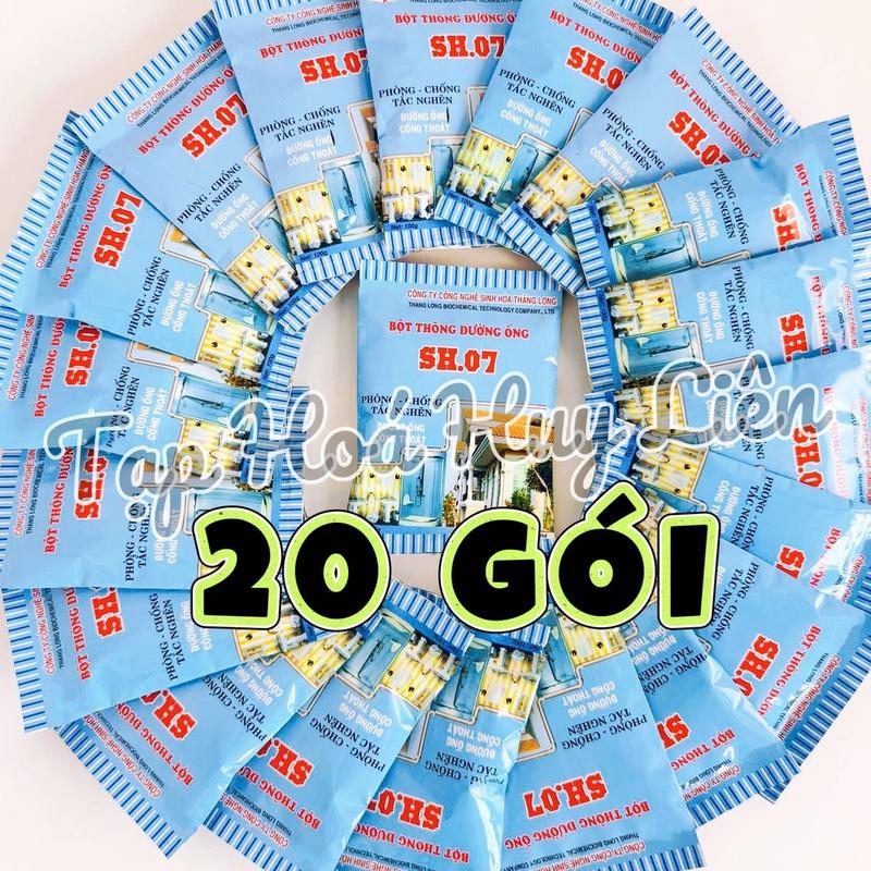 Combo ( 20 Gói ) Bột Thông Tắc Cống, Bồn Cầu, Đường Ống, Bồn Rửa Mặt SH07 SH.07 (100g / Gói)