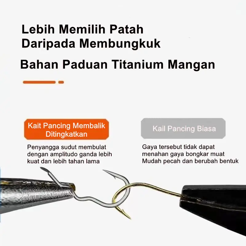 Bingolife Kail Pancing Membalik Otomatis 20 Buah/Pak Kail Pancing Anti Mocel Untuk Ikan Mas Semah Ikan Nila Kail Pancing Kuat Tajam Galatama Ikan Wader Automatic Flipping Fishhook 3