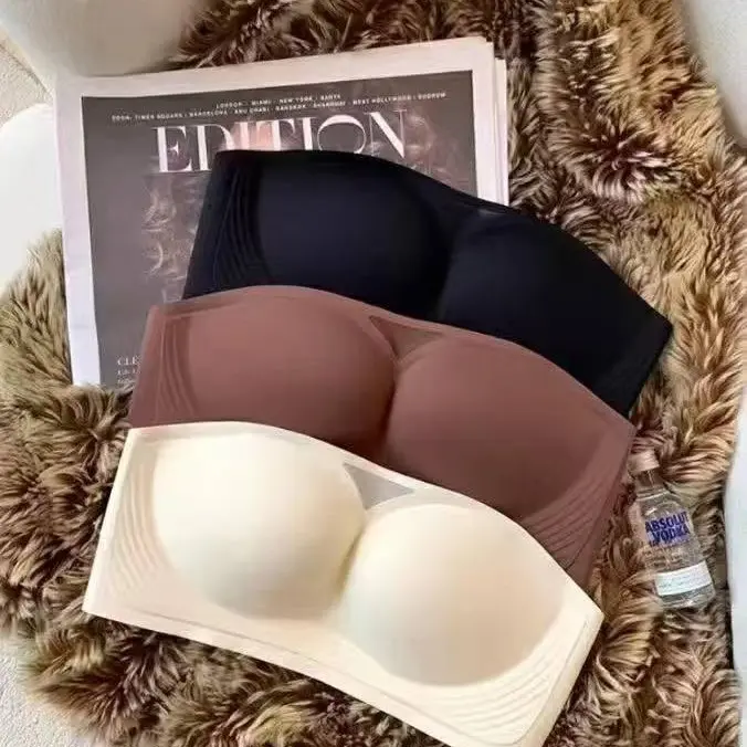 Fairys gift Bra wanita strapless tanpa kawat bahan premium/push up bra anti slip