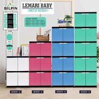 Gambar AKAKO - LEMARI PAKAIAN PLASTIK 2 PINTU AKAKO BABY BILPIN SUSUN 3 - tanpa kunci dari AKAKOOFFICIALSHOP Kota Tangerang 3 Tokopedia