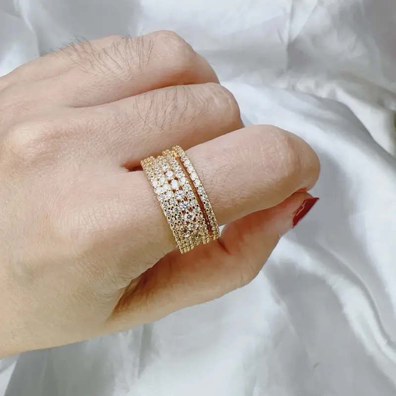 E04 {CO 2 Produk Apapun Free 1} C05 Perhiasan Lapis Emas Cincin permata Perhiasan Perempuan xuping jewellery pehiasan anti karat 6