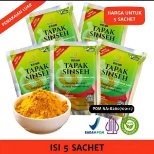 Tapak Sinseh Serbuk Rendaman Kaki Herbal Bubuk Rendaman Kaki ISI 5 Sachet POM NA18260700117
