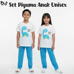 Piyama Baju Tidur Anak Laki Laki Perempuan Unisex Motif Little Dino