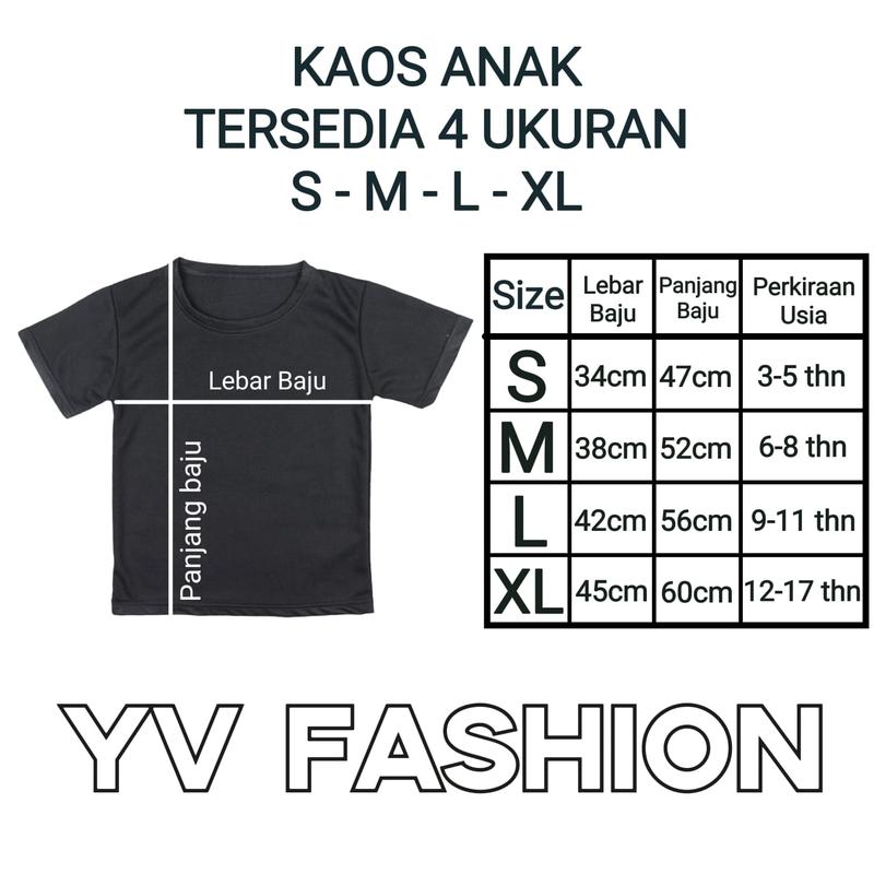 AS - SETELAN KAOS SPRUNKI CELANA PENDEK HITAM ANAK UNISEX USIA 3-12 TAHUN 3