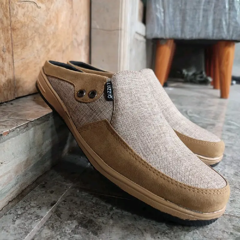 Sendal selop Bustong  Pria Slip On Kasual Sintetis Premium 6