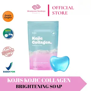 Kojis Kojic Collagen Brightening Soap Bright Glow Face Soap Sabun Pemutih Badan 100Gram BPOM Mencerahkan