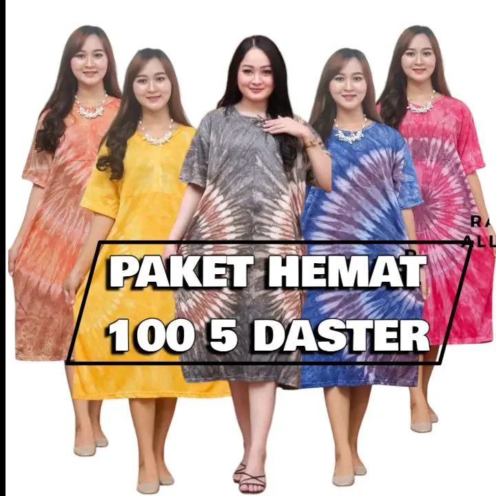 Paket Daster Kaos Batik Printing 5pcs Busui Rayon M Motif Panjang Nyaman Dress Bumil Enyusui Ibu Hamil Allsize Lebar Dada 110cm Panjang 106cm Bahan Adem Tidak Mudah Robek