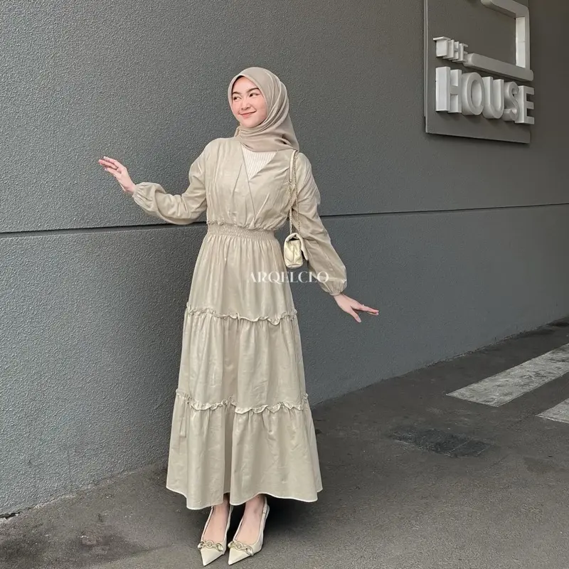 [ 𝗕𝗜𝗚 𝗦𝗔𝗟𝗘 ] Bora Dress Korean Look Ready Small To Large Size - Dress Lebaran 2024 Murah