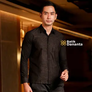 Dananta Batik Pria Modern Motif Noir Lengan Panjang Pendek Batik Premium