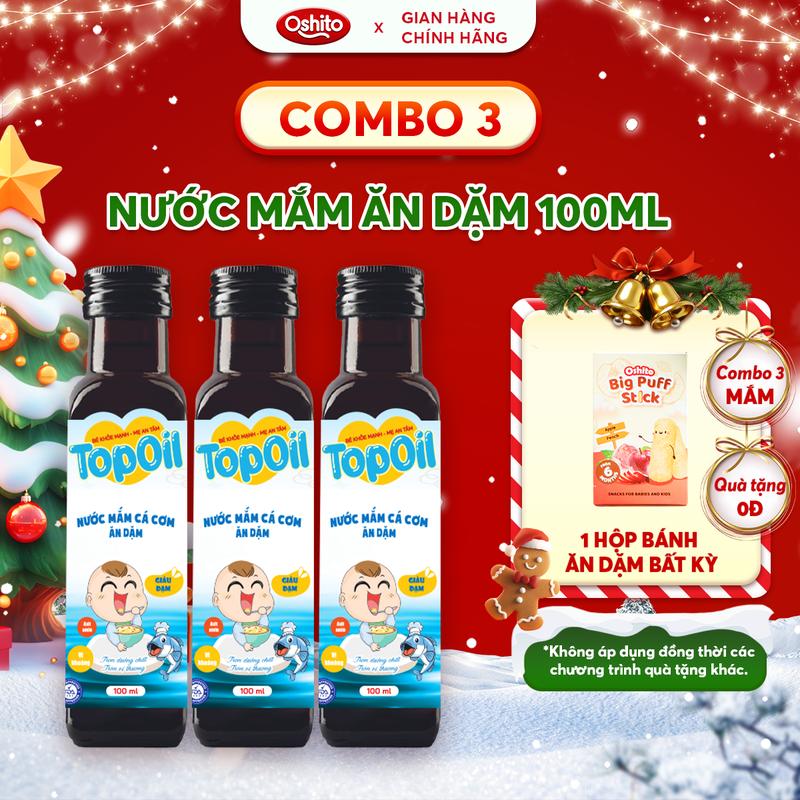  Nước Mắm Ăn Dặm Cho Bé Từ 6 Tháng Tuổi TopOil OSHITO 100ml – Nguyên Chất Cá Cơm Không Chất Bảo Quản 