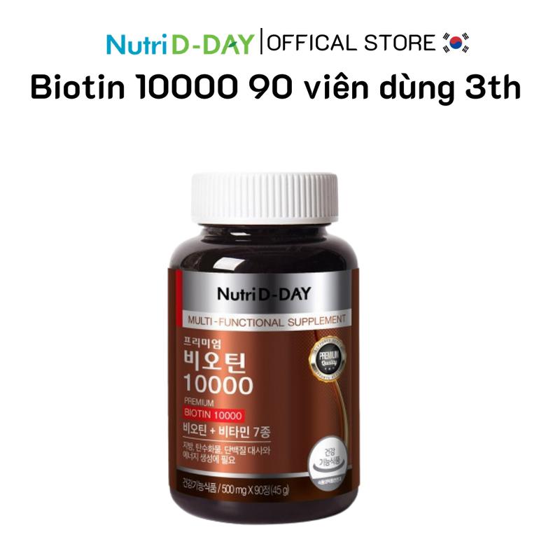 ( ) Viên Uống Biotin 10000 90 viên của Nutri D-Day nhập khẩu chính ngạch