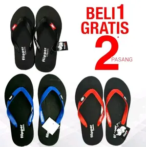 Promo Sendal Jepit Pria Fepper Beli 1 Gratis 2 Terbaru Terlaris Fashion Cowok Sandal Distro Size 39-43 Classic Casual