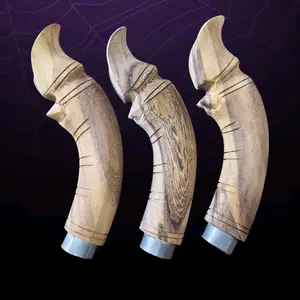 gagang golok kayu motif / genggaman pisau siap pasang model terbaru